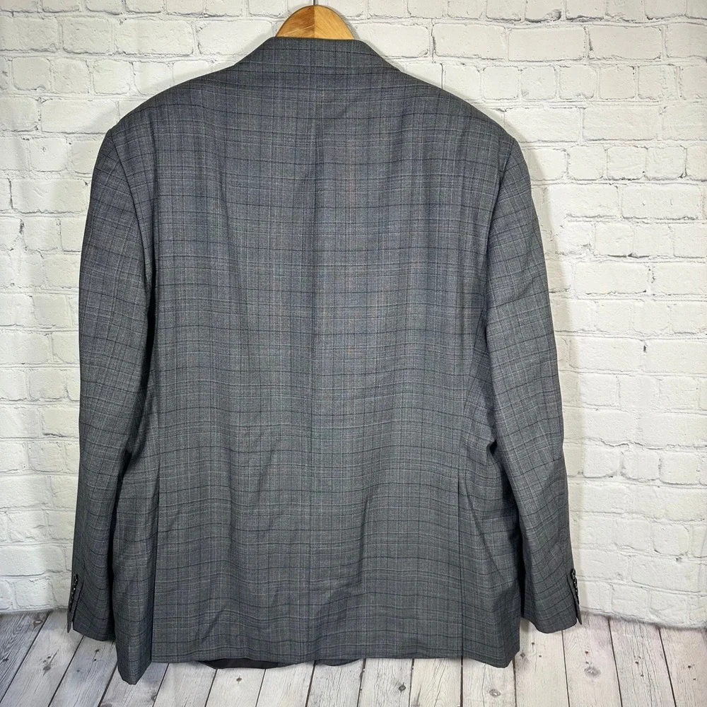 Ralph Ralph Lauren Mens 50L Grey Glen Plaid Wool Blend Blazer‎ Sport Coat Jacket